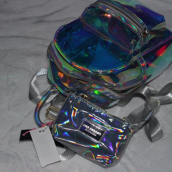 Clear Iridescent Rave Backpack (NWT) - Picture 6 of 6